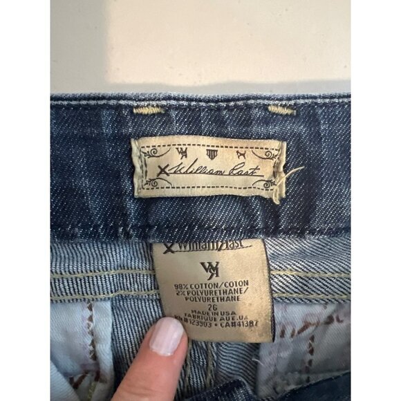 William Rast Sz 26 Savoy Regular Rise Trouser Wide Leg Jean Medium Wash 98% Cott - Picture 5 of 8